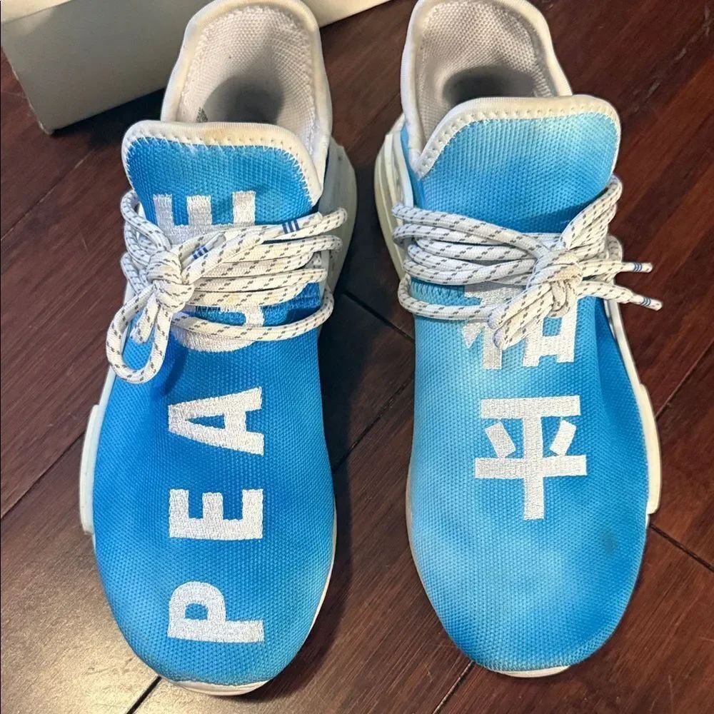 Men's adidas Pharrell NMD China Peace Pace Blue - LIKE NEW - Size 6.5 with Box